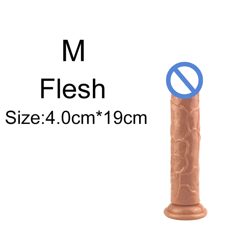 Non-Electric TPE Adult Toy with Suction Base – Size Options