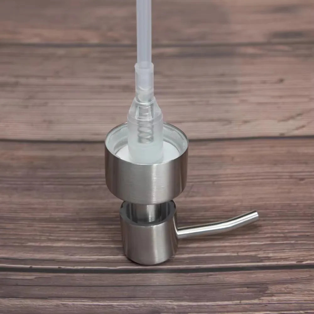 304 Stainless Steel Hand Liquid Soap Pump Dispenser Head Nozzle for Bathroom Kitchen Foam Soap Shampoo Dispenser Accessories 