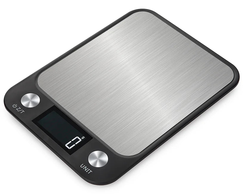 Digital kjøkkenvekt, 15 kg / 1 g, rustfritt stål