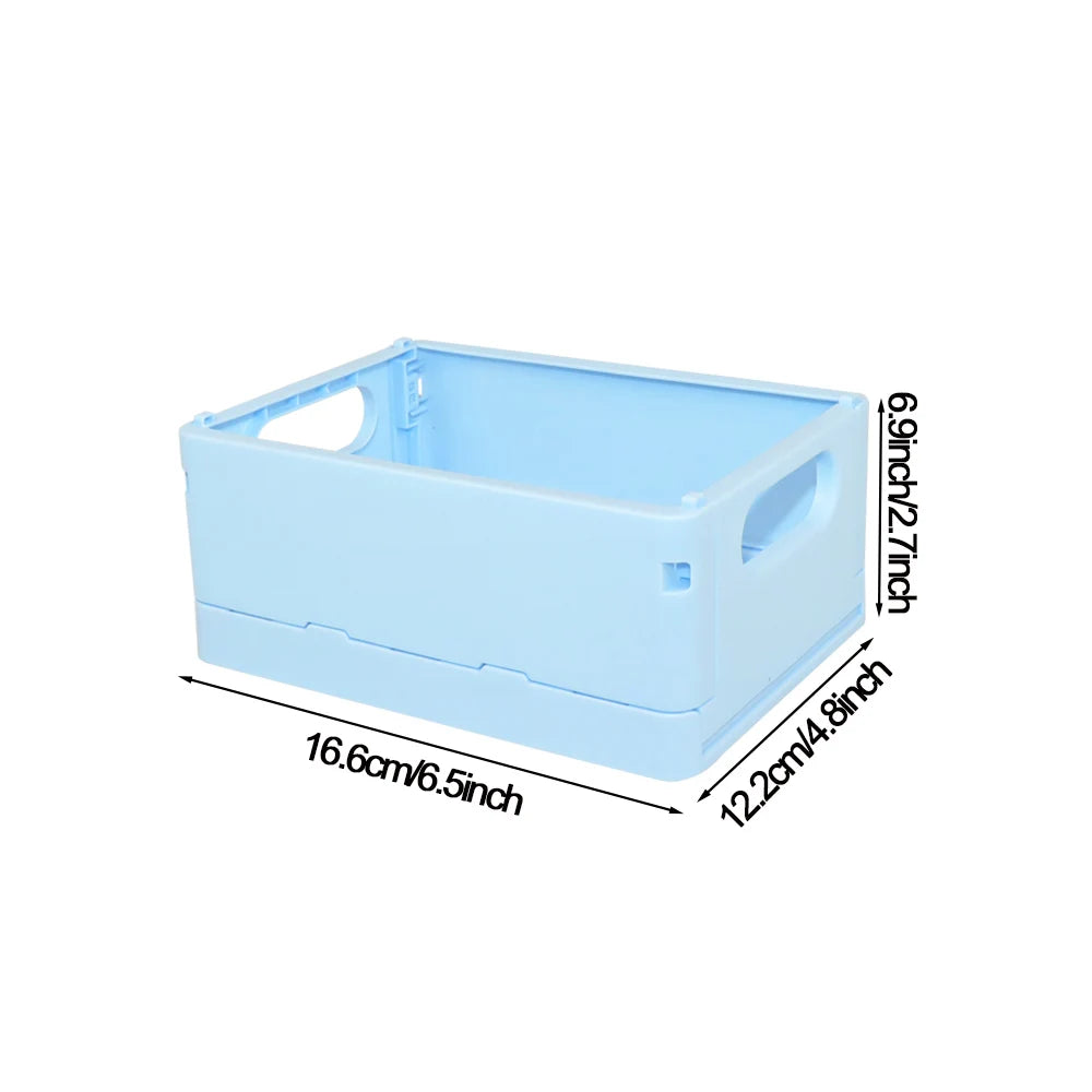 Foldable Plastic Storage Basket, Size and Style Options