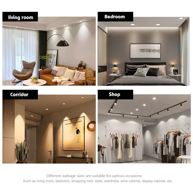 Round Recessed LED Downlight, Voltage Options