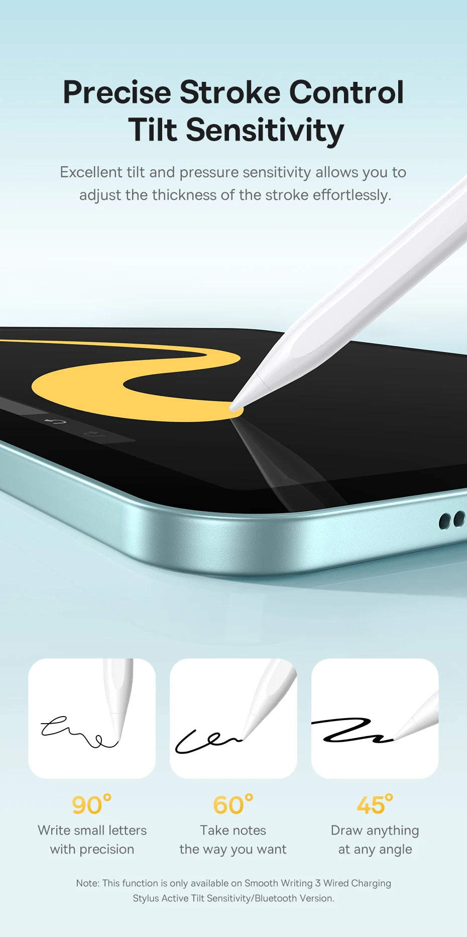 Baseus Neigungsempfindlicher Stylus für iPad mit kabelgebundener Aufladung