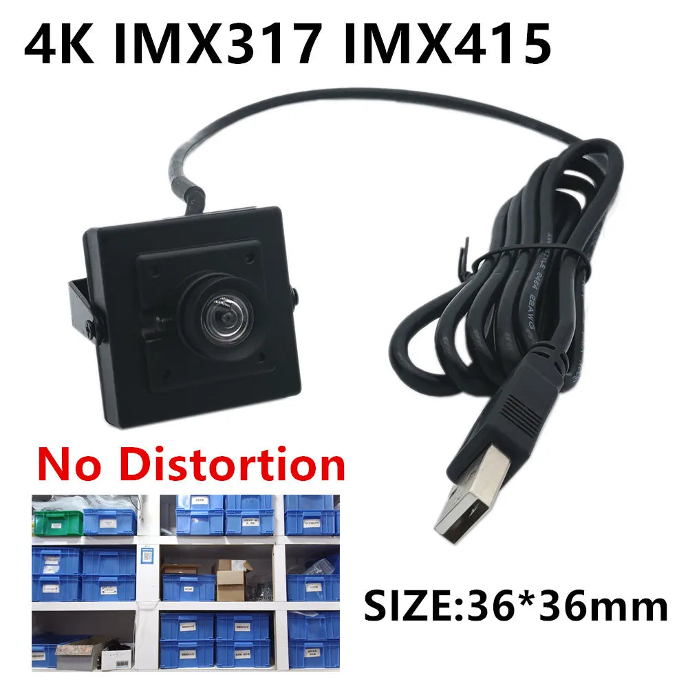 4K 8MP USB Webcam with Wide Angle No Distortion Lens