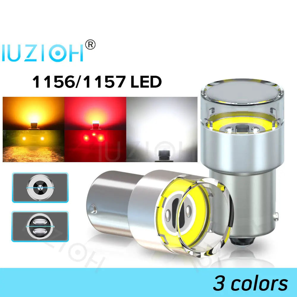IUZIOH 2 bucăți, bec LED 12V 24V, automobil, 1156 BA15S 1157 BAY15D P21/5W, lampă de rezervă P21W S25 R5W semnal de parcare, lampă de întoarcere