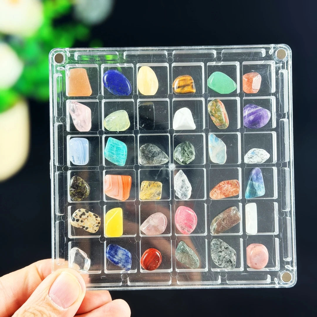 Ensemble d'échantillons de cristaux et minéraux naturels - 36 pièces