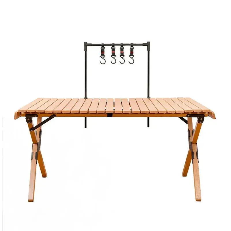 Camping Desktop Storage Rack with Hooks for Outdoor Tables