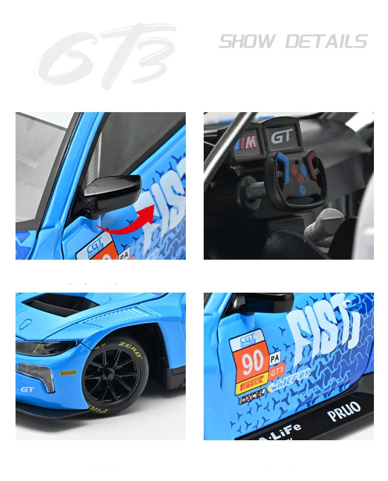 1:24 M4 GT3-modellbil i støpt metall