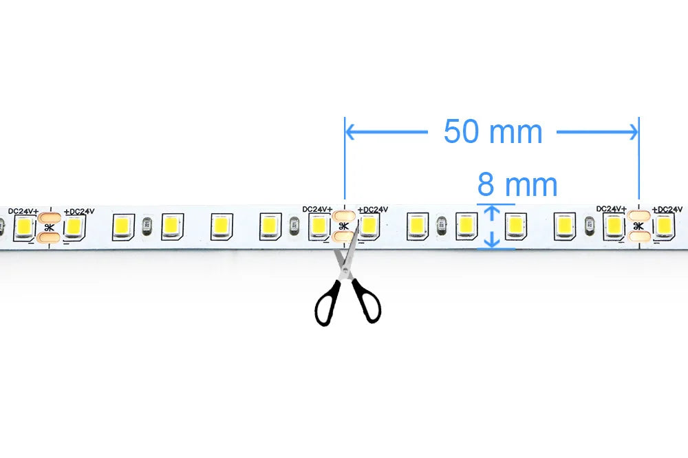 Flexible White LED Strip - 12V / 24V Options