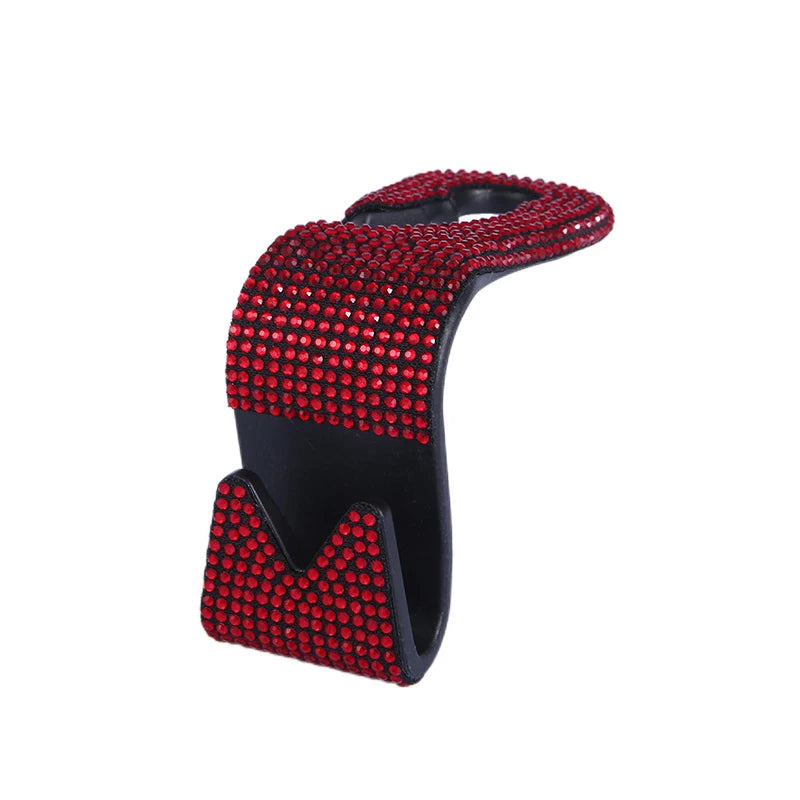 Rhinestone Car Seat Back Hook Hanger for Daily Vehicle Storage