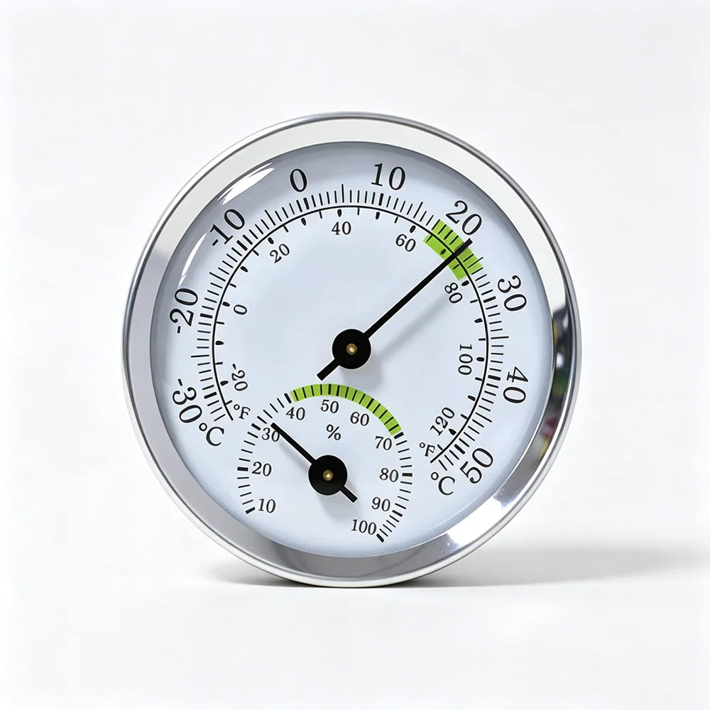 High Precision Mini Mechanical Thermometer Hygrometer Dial Pointer Temperature Humidity Meter No Power Portable Indoor Room