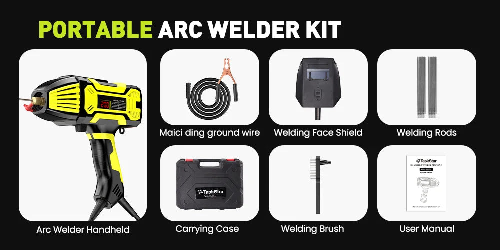 Portable Handheld Electric ARC Welder Kit 110V IGBT Inverter with Digital Display