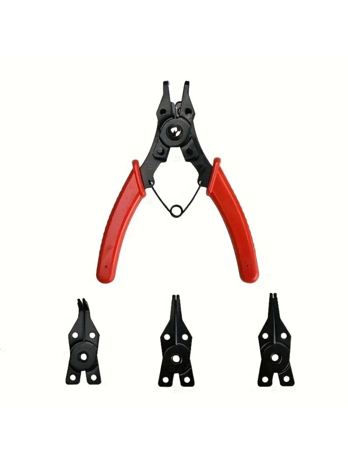 4-In-1 Circlip Pliers Set Snap Ring Pliers Multi Crimp Removable Plier Head Retaining Circlip Pliers Hand Tools Multifunctional