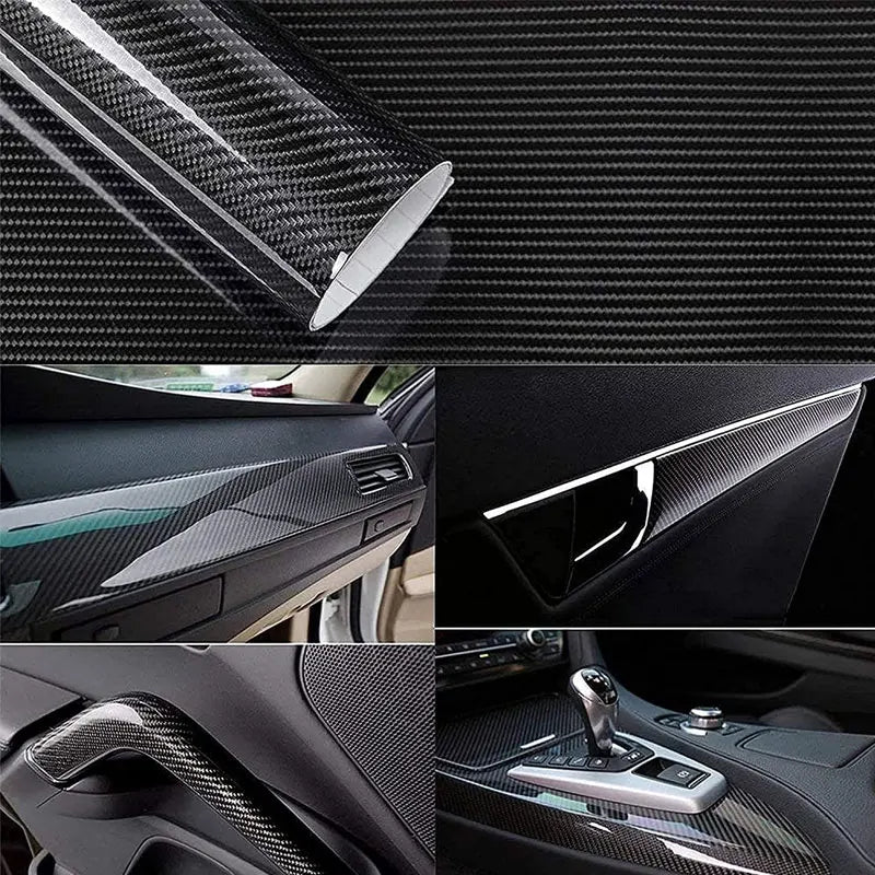SEAMETAL Car Stickers Carbon Fiber Vinyl Wrap Roll Self Adhesive Film Twill Weave Vinyl Sheet Roll Wrap DIY Decals
