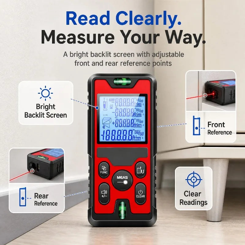 120 m USB-C Rechargeable Laser Distance Meter