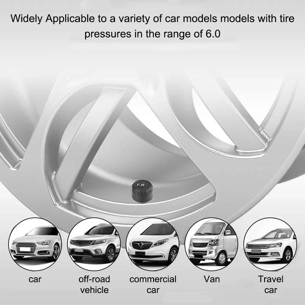 Solar TPMS Tire Pressure Monitoring System with External Sensors