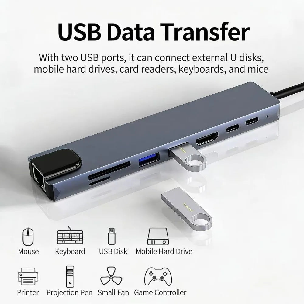 Wieloportowy hub USB z czytnikiem kart - wiele wariantów