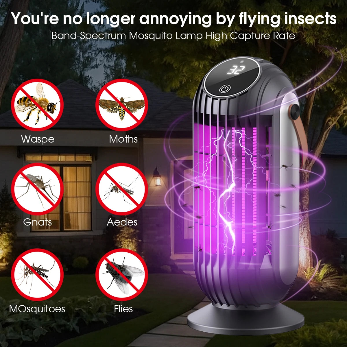 Rechargeable Insect Zapper and Night Light
