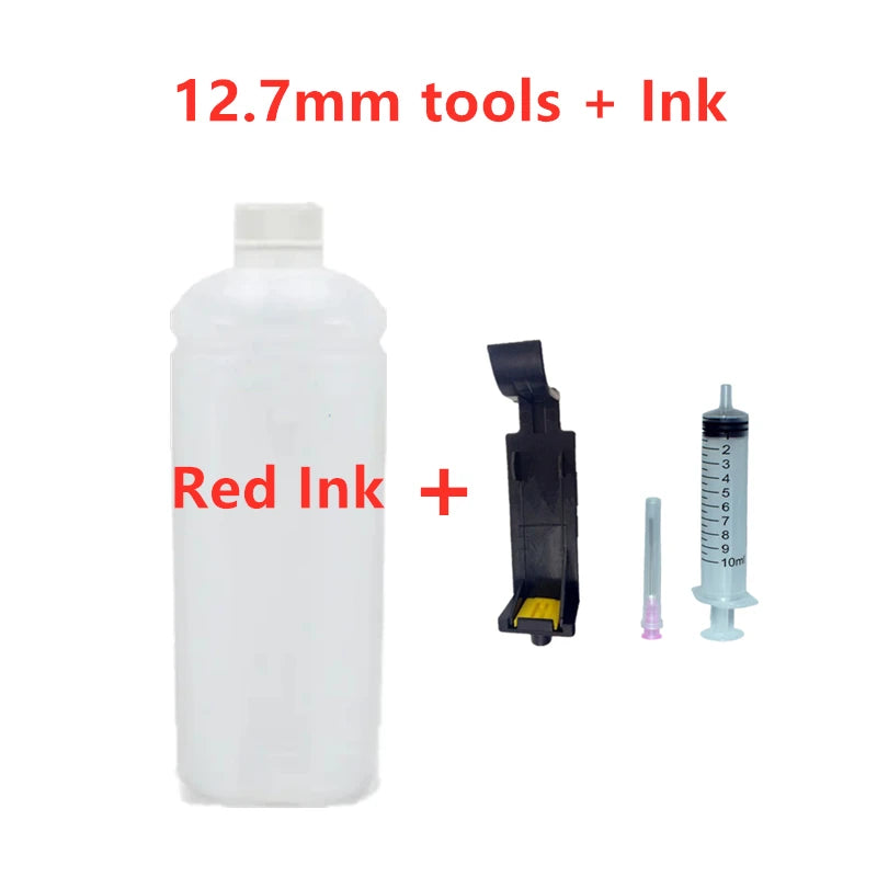 Eco 100ml Refillable Ink Compatible Quick-drying Solvent Ink Refill Ink Tool Snap Fill for 12.7mm Handheld Inkjet Printer