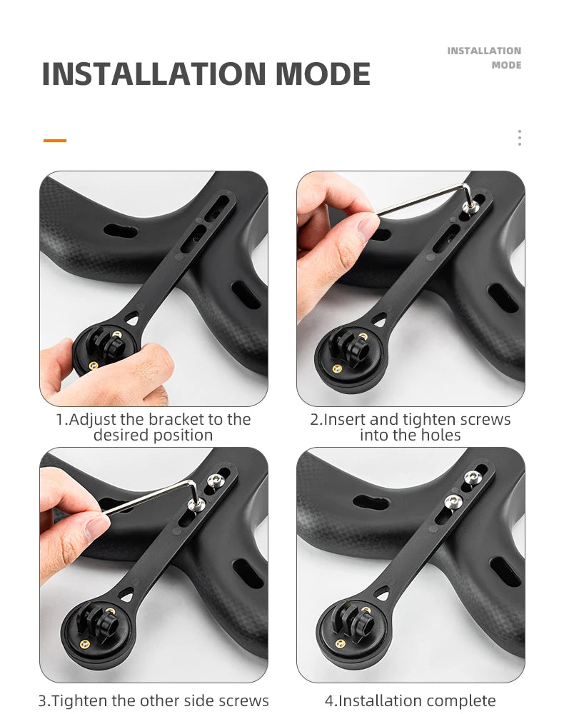 Bike Computer & Front Lamp Mount Bracket for Garmin Bryton