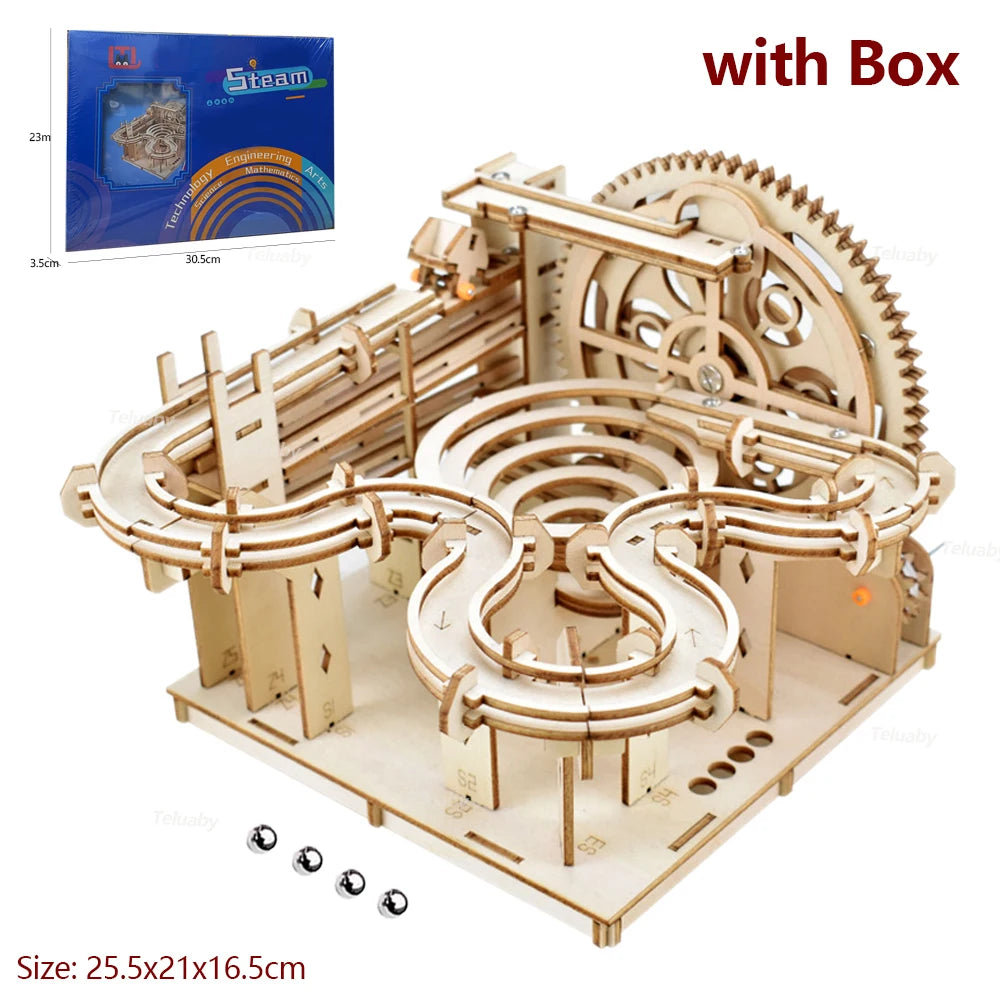DIY sada 3D puzzle ze dřeva Marble Run