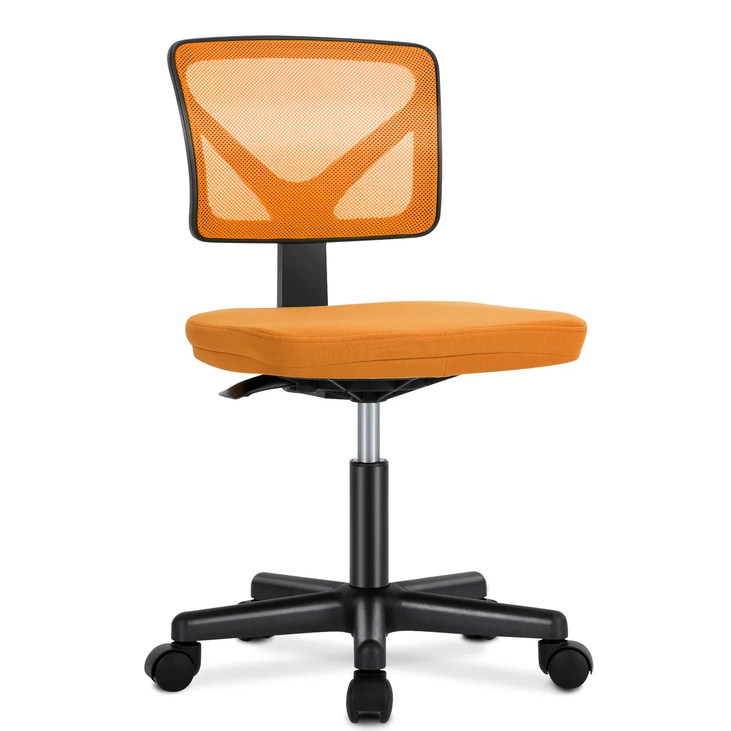 Mesh Armless Office Chair with Lumbar Support & Adjustable Height