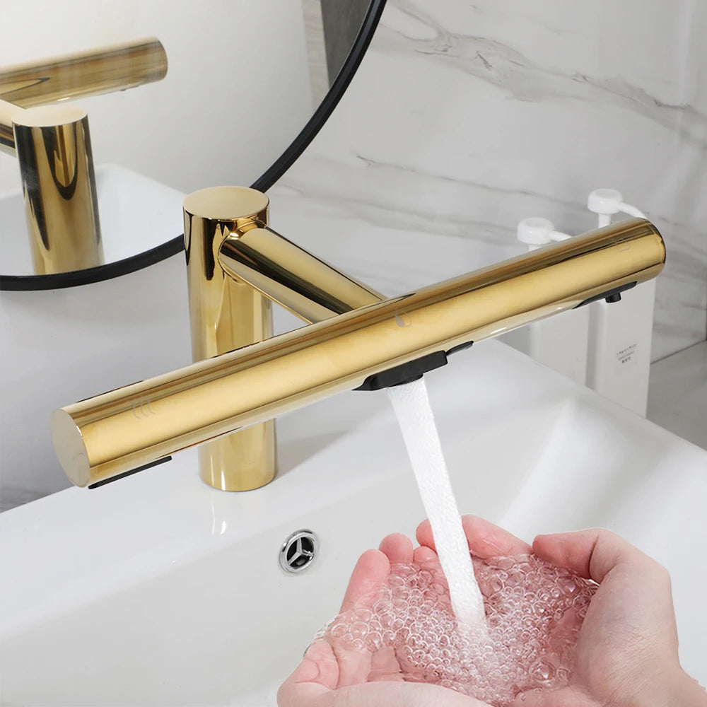 3-w-1 automatyczna bateria łazienkowa z dozownikiem mydła i suszarką do rąk