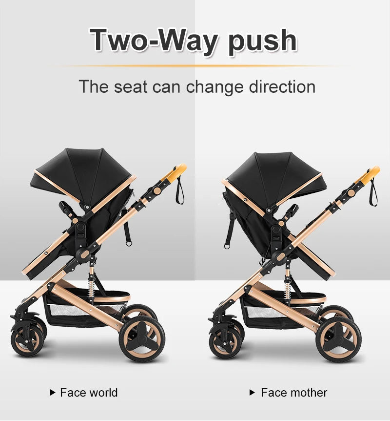 Luxury Baby Stroller 3‑in‑1 Travel System With Car Seat