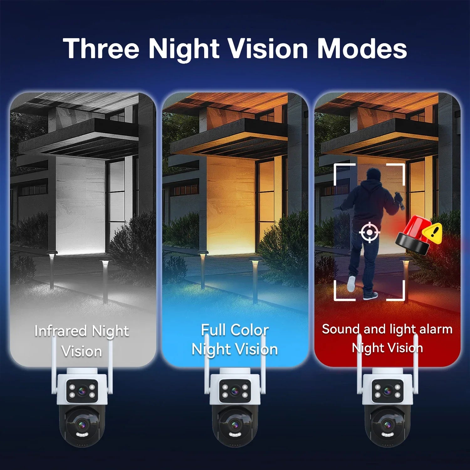 Caméra de sécurité PTZ à double objectif 10MP avec suivi automatique et vision nocturne
