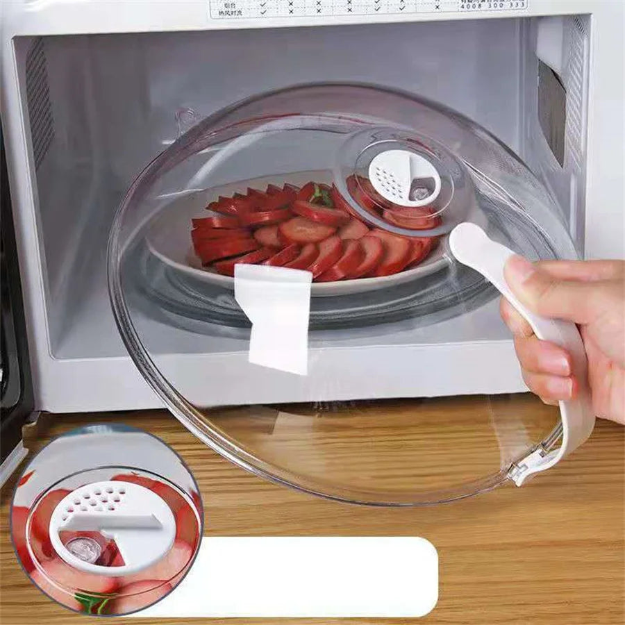 Clear Microwave Plate Cover with Handles