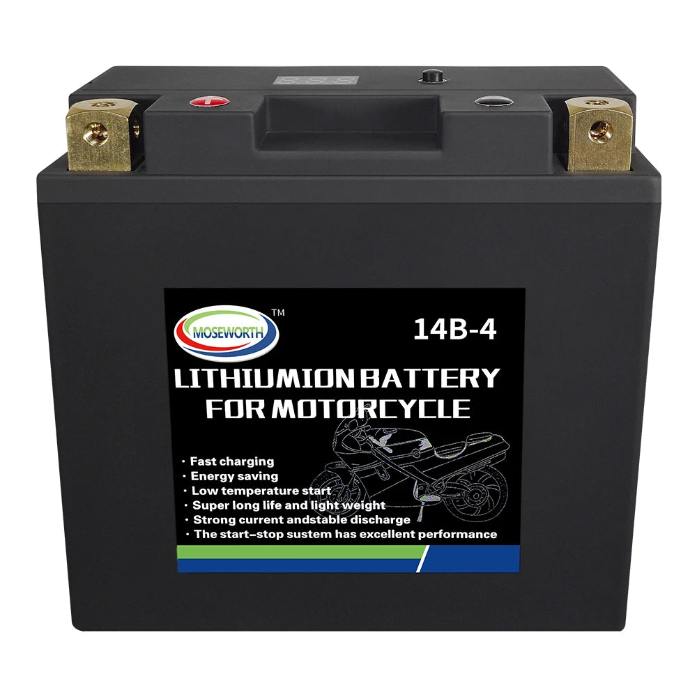 Motorcycle Battery 12V LiFePO4 Lithium Ion 4L-BS 160CCA Size-113x70x89mm Built-in BMS Board Lithium Phosphate Ion Battery