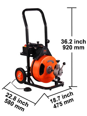 Elektrický stroj na čištění odpadů 75FT–100FT kanalizační had s automatickým podáváním