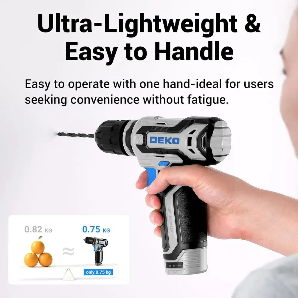 238-Piece 12V Cordless Drill Kit and Home Repair Tool Set