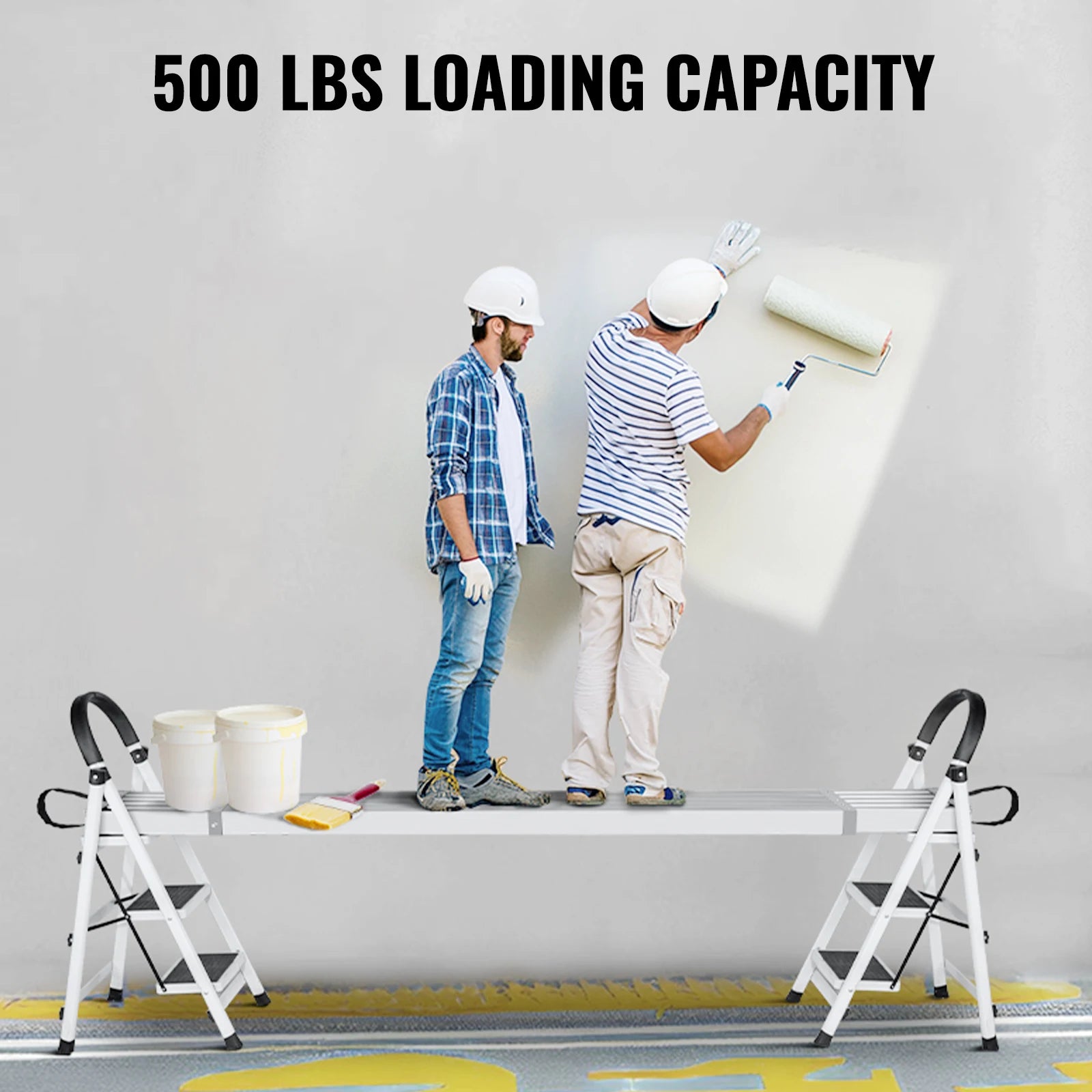 SucceBuy teleskoperbar aluminiumsarbejdsplanke 6-9 ft 500 lbs kapacitet 12,5 tommer bred aluminium scopløftnings- eller/og stilladsplanke udvidelsesstagingplanke