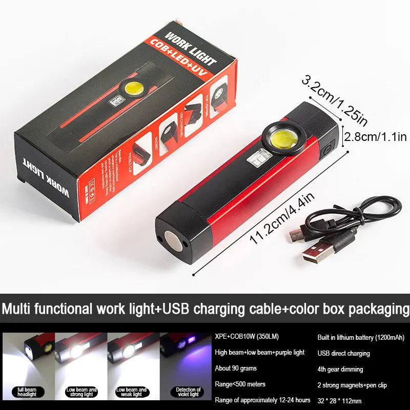 Rechargeable Work Light with Magnet and Hook