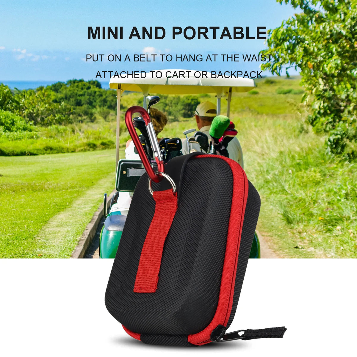 Hard-Shell Golf Rangefinder Case with Carabiner
