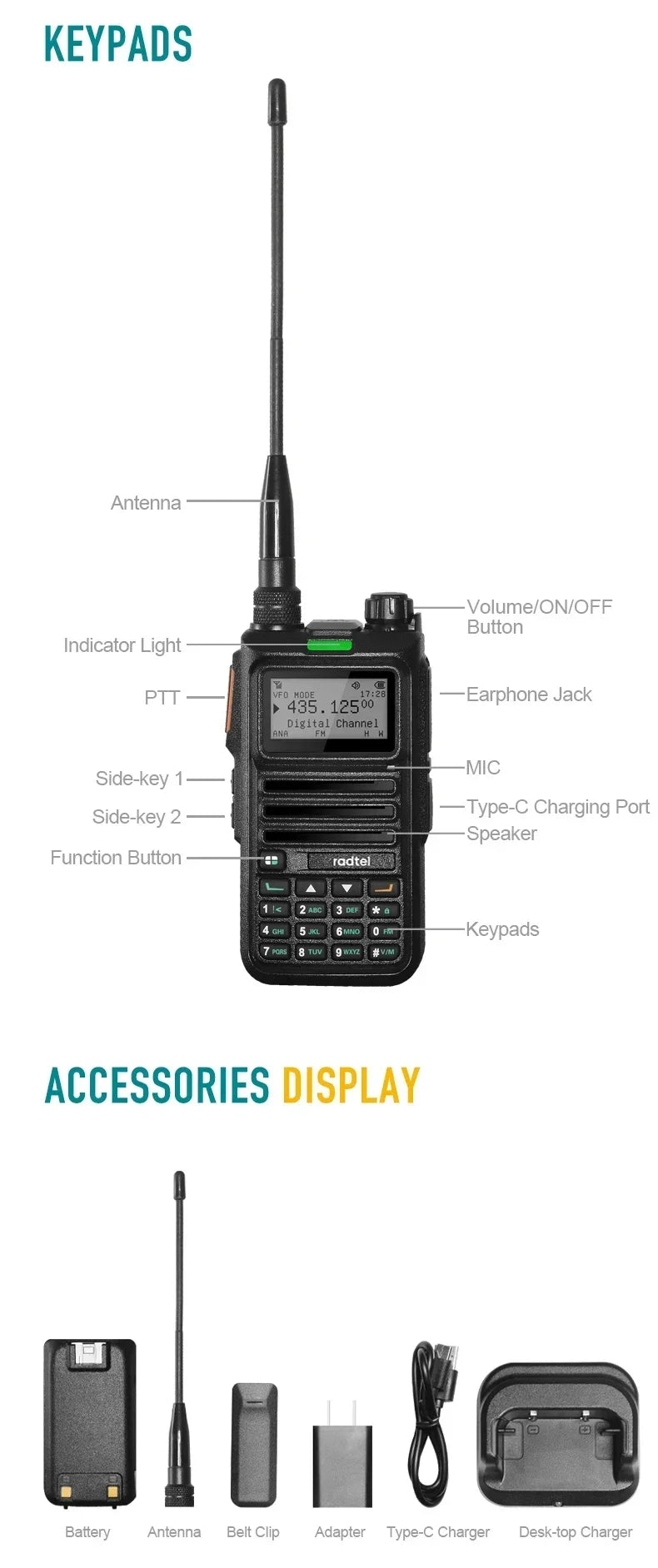 RT-4D DMR Digital and Analogue Two-Way Radio