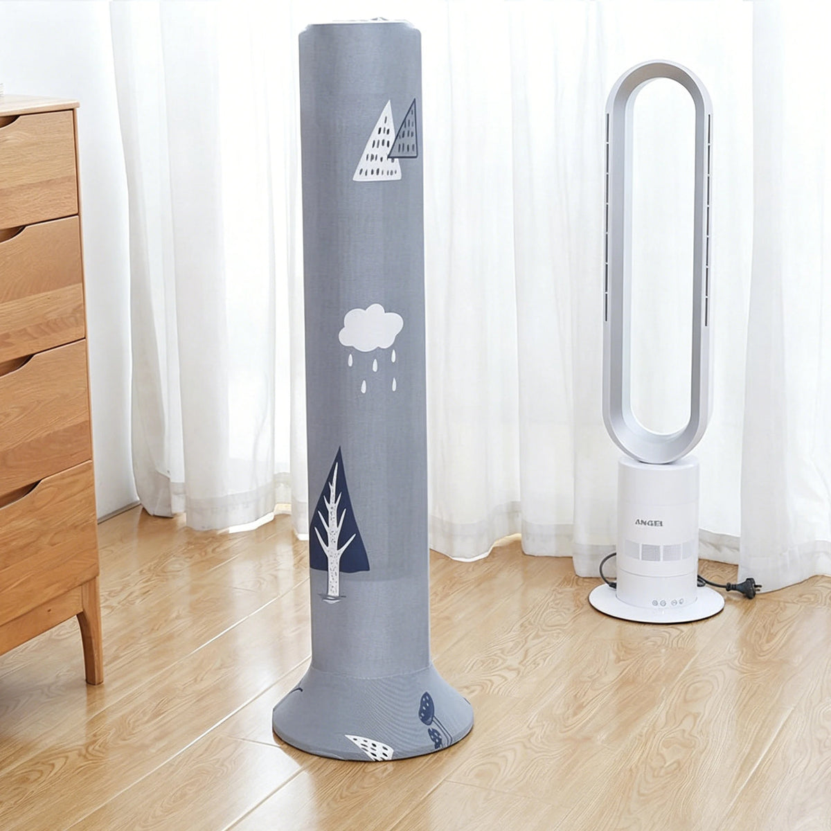 Housse anti-poussière pour ventilateur tour - Options de taille