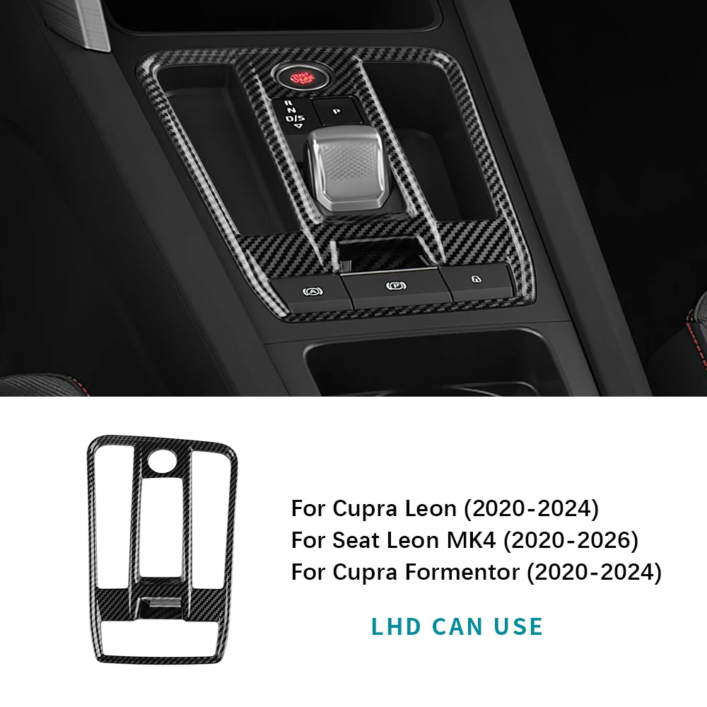 Carbon Fiber Style ABS Gear Trim for Seat Leon and Cupra