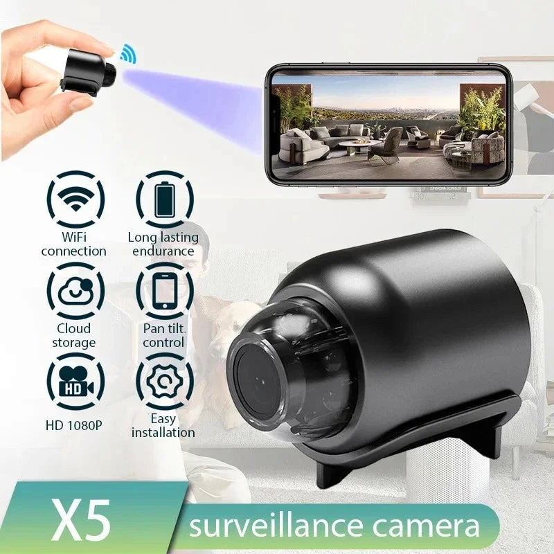 1080P Mini Camera with Night Vision, Motion Detection, WiFi