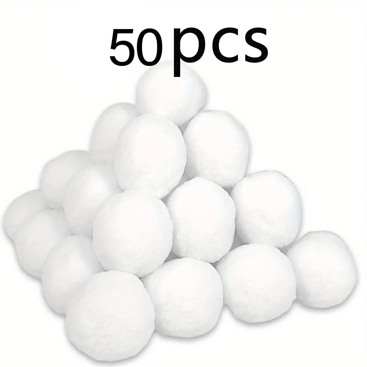 Bols de neige artificielle blancs, paquet de 50 ou 100 pièces