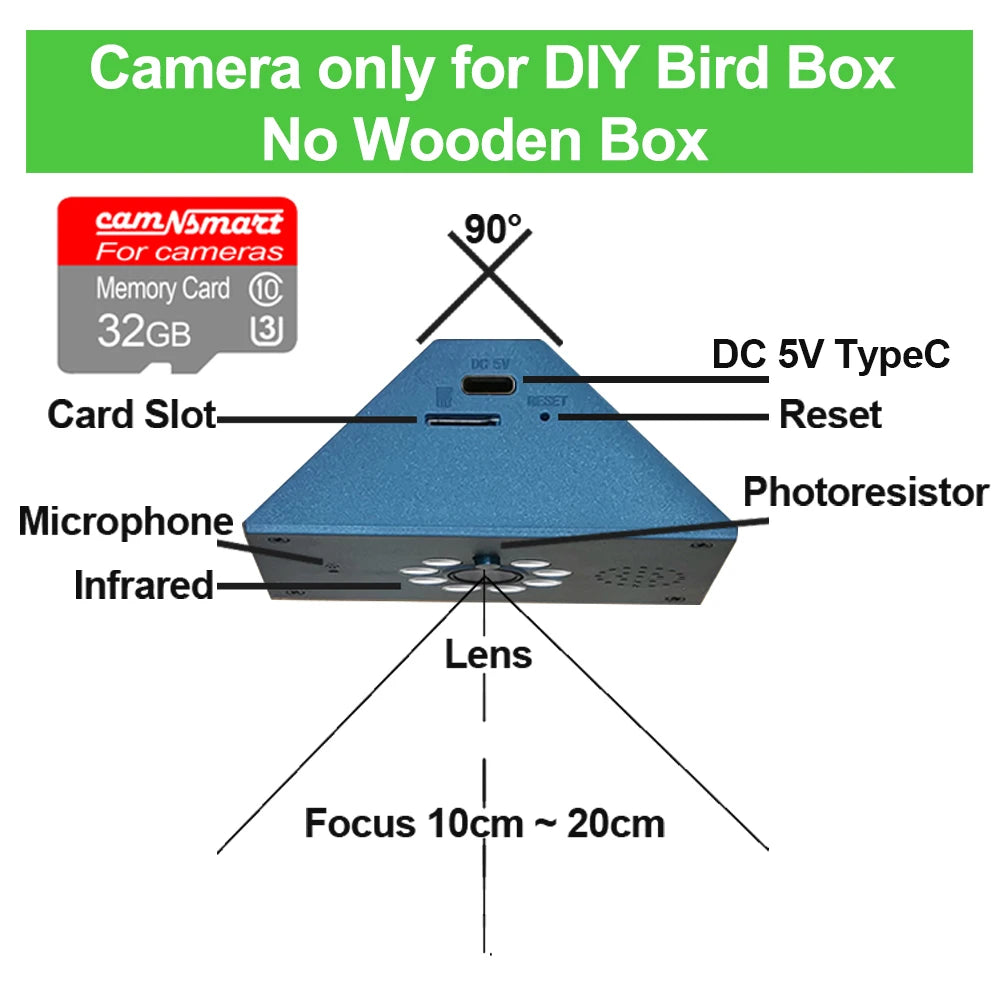 Wi-Fi Birdhouse Camera - Card Options