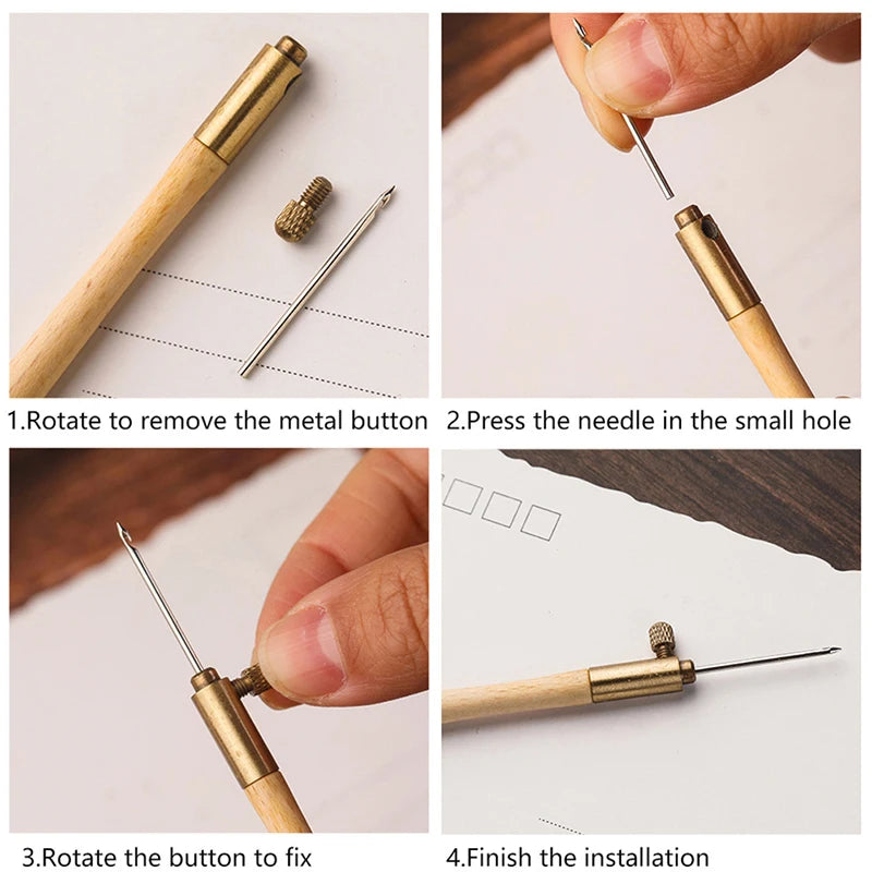 Tambour Embroidery Hook with Three Needle Sizes