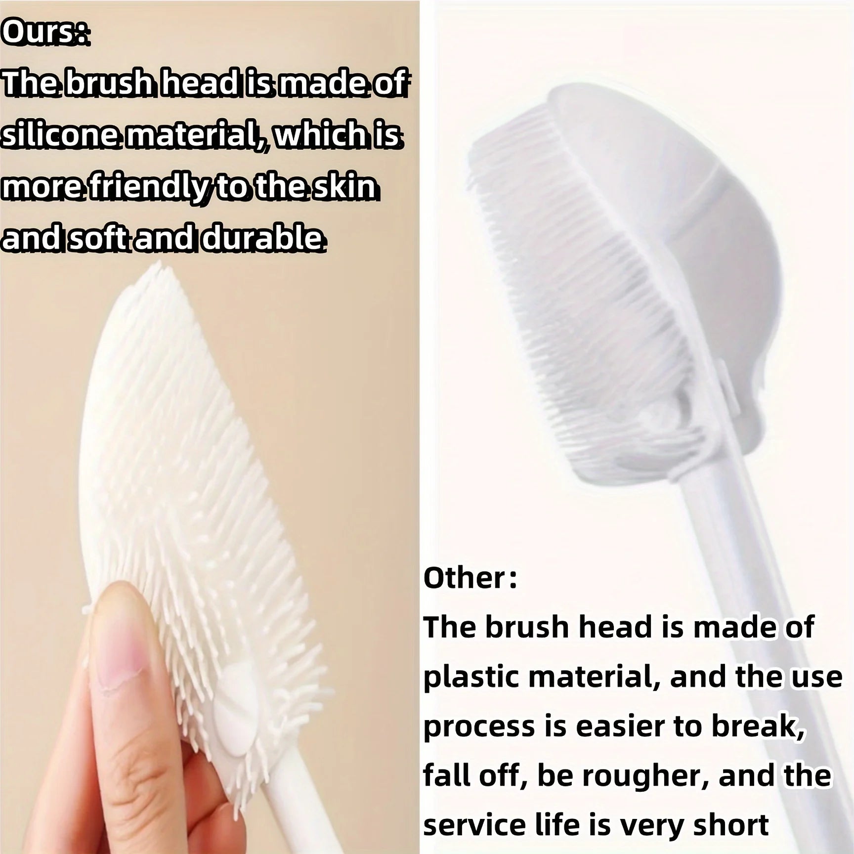 Foldable 360 degree comprehensive cleaning silicone brush with long handle design, reusable for bottles and cups 