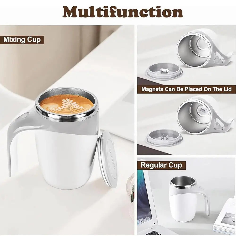 Magnetic Coffee Stirrer Mug Rechargeable Automatic Quiet Fast Stirring Cup With Lid