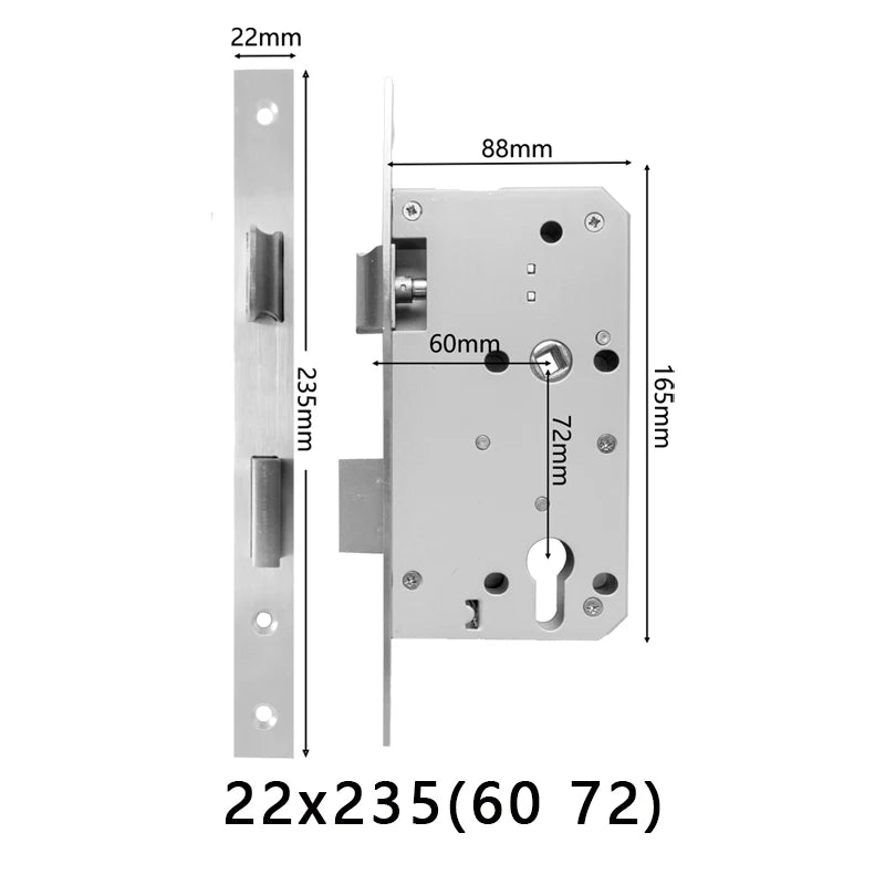 Mortise Lock Body for Compatible Smart Locks
