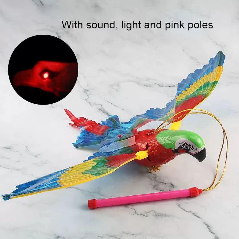 Simulation Bird Interactive Cat Toys Electric Hanging Eagle Flying Bird Cat Teasering Play Cat Stick Scratch Rope Pet Toys 