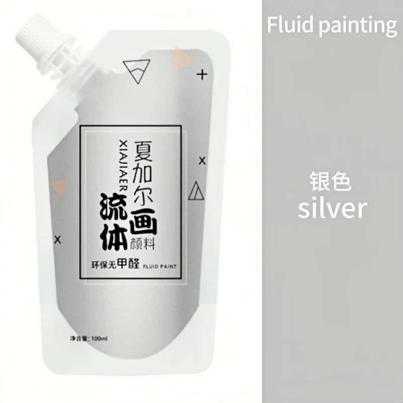 100ml Multi-farvet Flydende Akrylmaling Taske