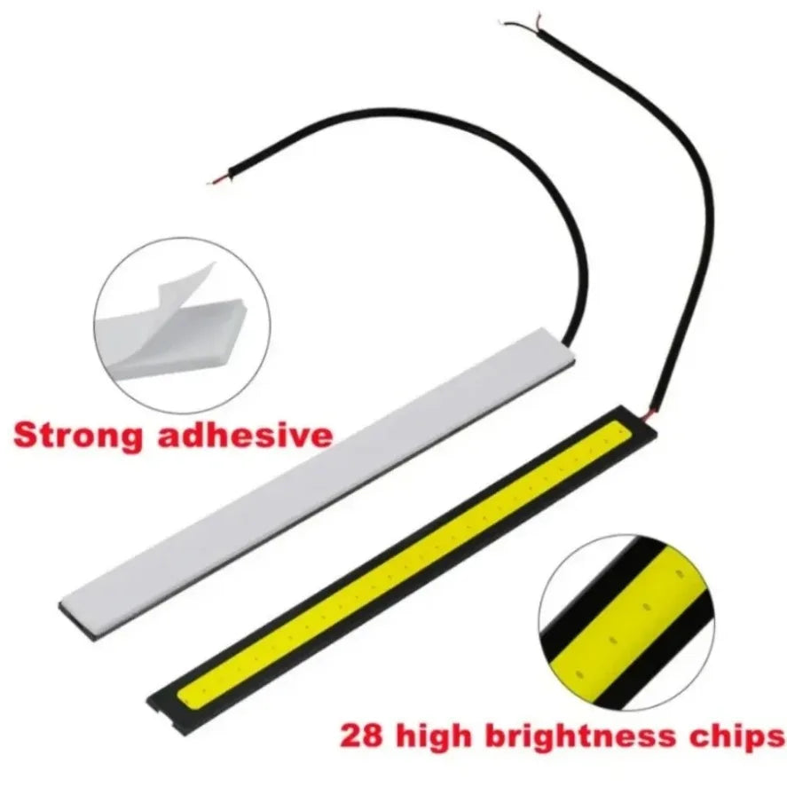 17 cm COB LED-lyslister til køretøjer, 6 eller 10 stk.