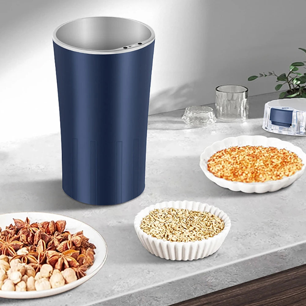 Moinho elétrico de cereais de 300 W com 8 lâminas de aço inoxidável