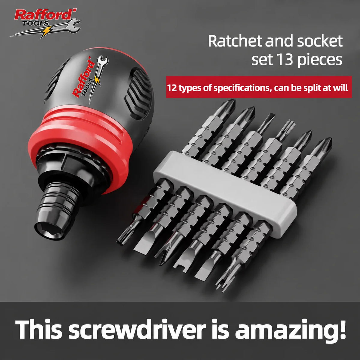 13-Piece Ratcheting Screwdriver Set